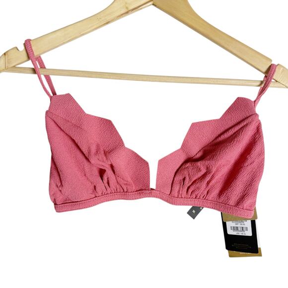 ViX Firenze Imani Tri Parallel Pink Geometric Cut Bikini Swimsuit Top Size XL - Picture 6 of 14